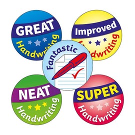 150 Handwriting Reward Motivational Childrens Pupils School Praise Teachers Reward Stickers 25mm Primary Teaching Services
