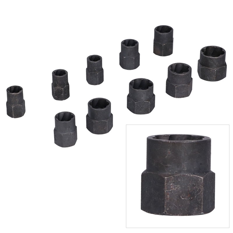 10Pcs Broken Nut Extractor Hex Remover Disassembling Tool Industrial Accessories