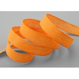 20 m x 15 mm Cotton Ribbon Plain Orange Decorative Ribbon Made of 100% Cotton Environmentally Friendly Biodegradable No Wire Ribbon Natural Gift Ribbon Decorative Ribbon Natural