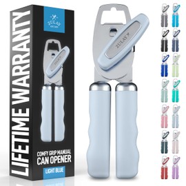 Zulay Kitchen Manual Can Opener with Bottle Opener with Turn Knob