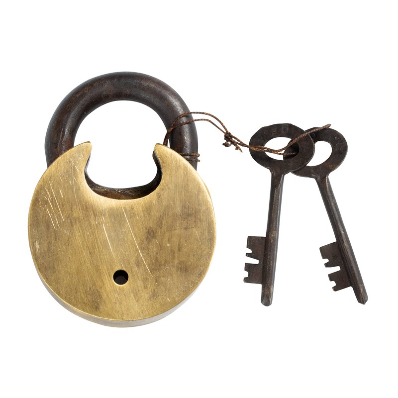 Solid Brass Alcatraz San Francisco Prison Padlock Lock with Keys
