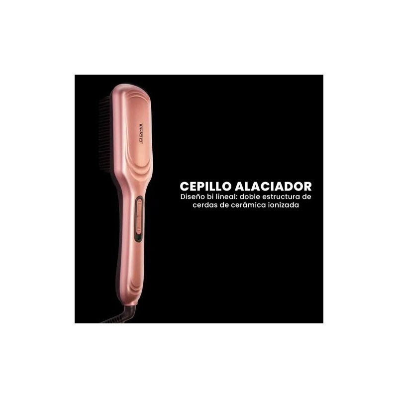 Cepillo Electrico Alaciador Generador De Iones Timco Ce003