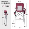 Foldable Directors Makeup Salon High Chair - Portable Camping Bar