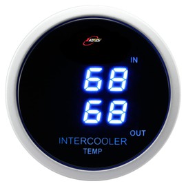 MOTOR METER RACING 52mm 2-1/16" Digital Dual Air Intake Intercooler Temperature Gauge °F Blue LED Racetech