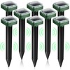8 Pack Mole Repellent Solar Powered, Gopher Repellent Ultrasonic Groundhog