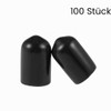 sourcing map Pack of 100 Rubber End Caps 8 mm