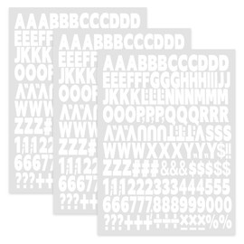 3Sheets Iron on Letters and Numbers for Clothing, 1Inch Small Iron On Letters A to Z, and 0-9 Vinyl Iron on Letters Heat Transfer Vinyl Letters for DIY Printing Craft Clothing T-Shirt Jersey(White)