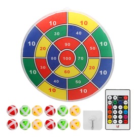 29 Inch Large LED Dart Board with Sticky Balls Party Play Game Toys Birthday Gifts Diameter 74CM 100 Point Target Lighting APP Remote Control Model