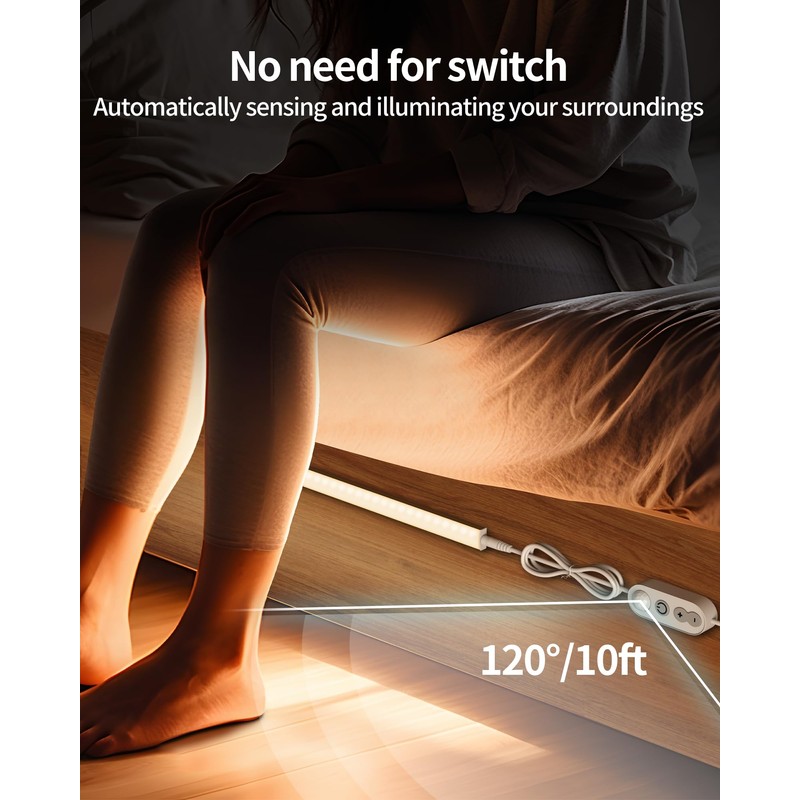 ASOKO Motion Sensor Dimmable Led Under Cabinet Lighting Plug in