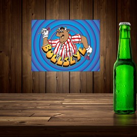 SHAWPRINT BULLSEYE SIGN PUB BAR MAN CAVE RETRO VINTAGE STYLE METAL TIN WALL PLAQUE SIGN NOVELTY GIFT (8" x 6")