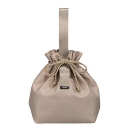 CBJAPAN Lunch Bag, Drawstring Type, Beige, 1.3 gal (6 L) Capacity, Silver Coating, Insulated Lunch Jar Bag, Holms