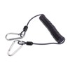 Fuwok Fishing Lanyard, Steel Wire Safety Coiled Lanyard with 2