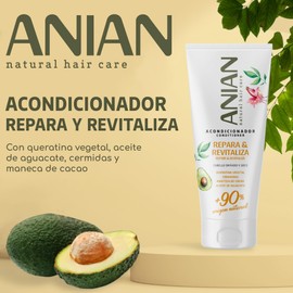 ANIAN Conditioner Repairs and Revitalises 250ml for Dry and Damaged Hair Moisturises Revitalises and Strengthens Damaged Hair with Avocado Oil, Cocoa Butter and