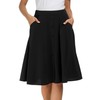 Afibi Women's High Waisted A Line PLeated Midi Skirt Button