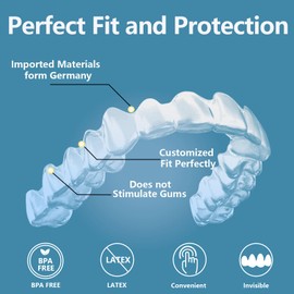 Hapefeey Custom Fit Dental Retainer, Clear Retainers for Teeth, BPA-Free, Easy to Use, at Home Kit for Perfect Custom Fit, Great for Adults and Teens (Upper & Lower Set)