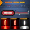 Nilight 6Inch Oval Trailer Tail Light 2PCS Red Brake Stop