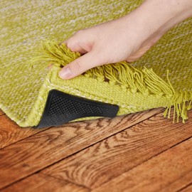 Relaxdays Carpet Non-Slip Pads, Set of 24, Non-Slip Carpet Corner Holders for Tiles, Laminate, Wooden Floor, Black