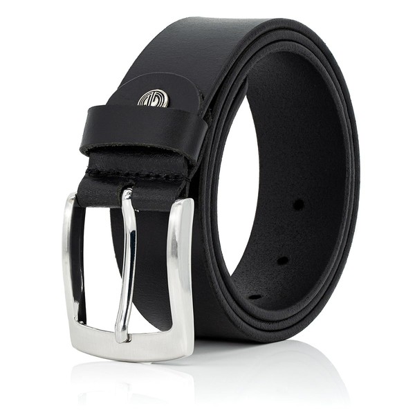 LINDENMANN Men's Full Leather Belt Made of Buffalo Leather, 40