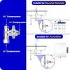 Tee Stop Valve - 3/8 Comp x 3/8 Comp x