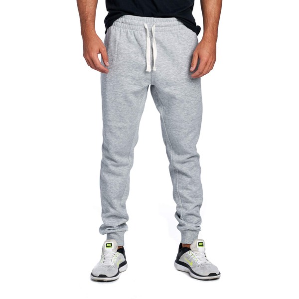 PROGO USA Men's Joggers Sweatpants Basic Fleece Marled Jogger Pant