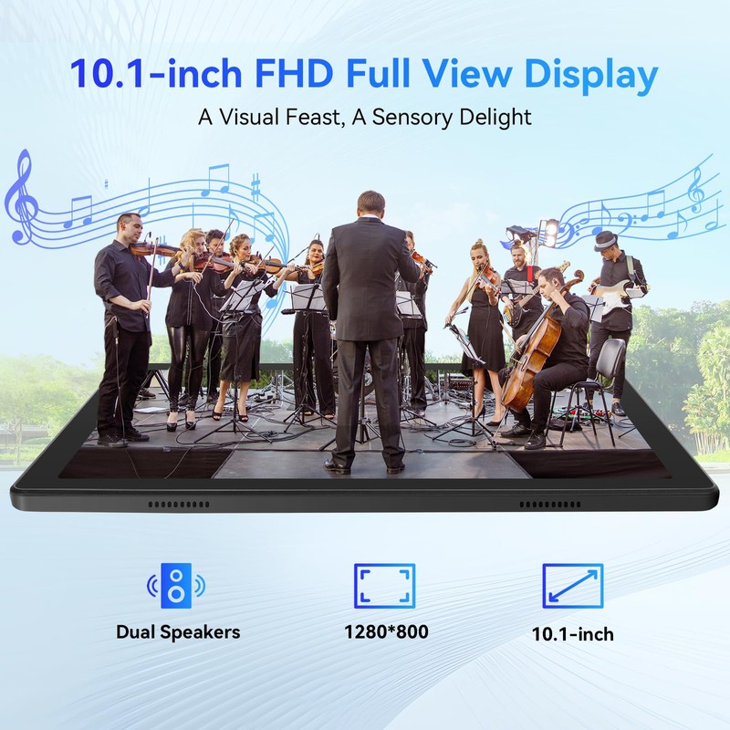 ZOFYWNAS 10 Inch Tablet, Android 14 Tablet with Octa-Core Processor,