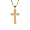Rockyu Men's Necklace, Silver, Venetian Chain, Stylish, Cross Pendant, Birthday,