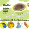 2-in-1 Bird Nest & Perch Set with 4 Hanging Food