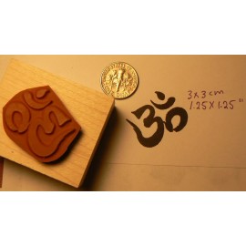 dragonflylaser Yoga health symbol, OHM rubber stamp P49
