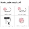 Bosketo Foldable Purse Hook Womens Bag Table Hanger Collection Desk