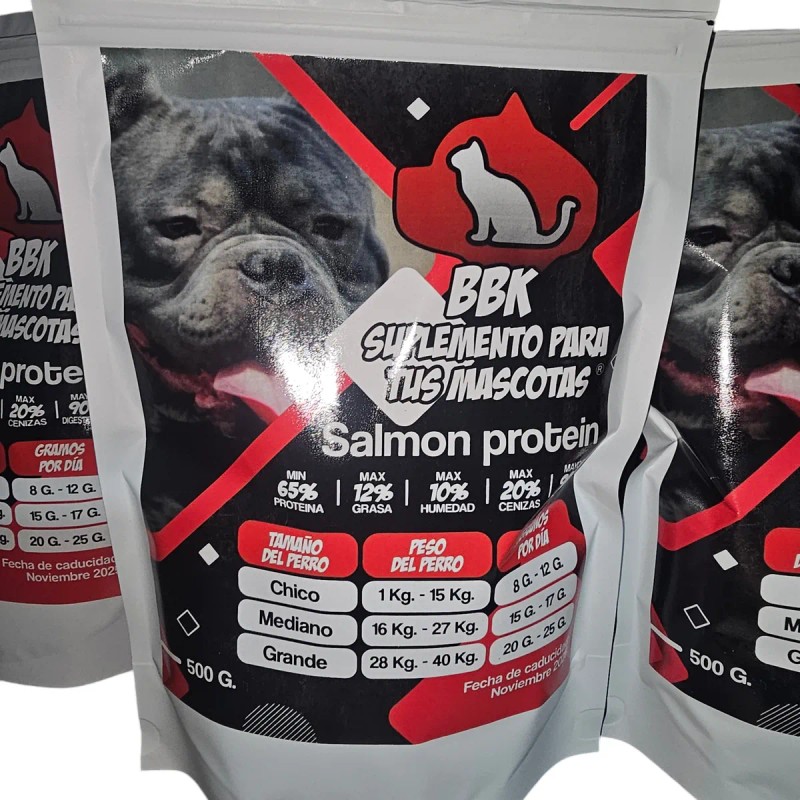 Bbk Salmon Protein 500g Suplemento Para Gatos Y Perros
