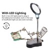 3.5X12X Helping Hands Soldering Station with LED Light & Alligator