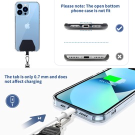 CACOE Phone Lanyard 2 Pcs-1 Pcs Adjustable Neck Strap,1 Pcs Wrist Strap,2 Pads,Universal Crossbody Multifuctional Cell Phone Lanyards Compatible with Most Smartphones(Black)