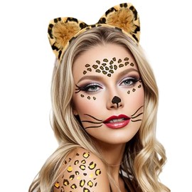 Hook Leopard Ears Headband Costume Women's Children Leopard Ears Headband Costume for Children and Women Carnival to Create Your Carnival Leopard Set