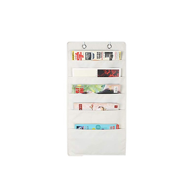 La dream Document Storage Wall-Mounted Pocket 5 Pockets A4 Fabric