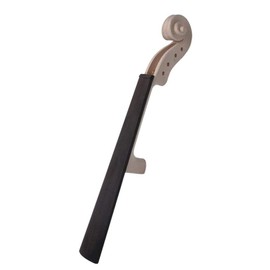 Jiayouy 4/4 Size Violin Neck Head Unfinished Ebony Fingerboard for Violin Parts Replacement