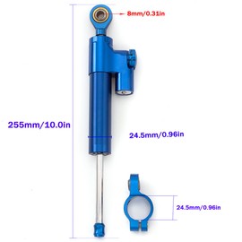 PROCNC Motorcycle Steering Damper Stabilizer Fit for Yamaha YZF R1 R3 R6 R15 R125 R25 FZ1 FZ8 FZ09 MT09 GSXR 600 750 1000 CBR600RR 1000RR ZX6R ZX636 ZZR1400 Z1000 (Blue)