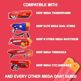 Mega Darts for Nerf Mega Series Blasters Refill Foam Bullets 9.5cm 36pcs Pack - Red