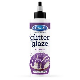 Satin Ice Purple Glitter Glaze - 10oz - Bottle