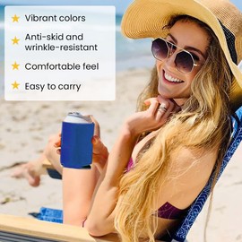 Hxssll Thermocoolers 6-Pack Insulated Can Coolers for 12oz Regular & Tall Cans Premium Beverage Sleeves Keeps Drinks Cold Ideal for Outdoor, BBQs & Parties (Blue, 12oz Ordinary can)