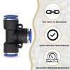 Bwintech Pack of 12 8 mm 3-way T-piece, pneumatic plug-in