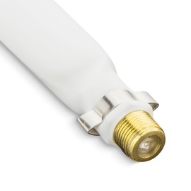 deleyCON Window Feed-Through Satellite Cable 21.5 cm Length 16 cm Flexible Coupling Window and Doors Extremely Flat 2 mm Shielded White