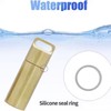 Large 62mm Solid Brass Waterproof Pill Money Container Key Ring