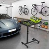 OLBRUS Adjustable Work Table with Wheels, Mechanic Rolling Tool Tray