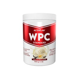 Activlab WPC Standard 500 g - Whey Protein Concentrate - 25 g Protein per Serving - No Added Sugar - Vanilla Ice Cream Flavour