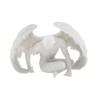 Veronese Design Nude Winged Grieving Male Angel White Marble Finish