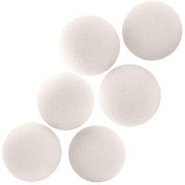 YAOYEENPR 3-Inch Premium Reusable Wool Dryer Balls - Natural Fabric Softener for Eco-Friendly Living, Saves Time & Energy - Naturally Softens Clothes - Long-Lasting Up to 3 Years - White (Pack of 6)