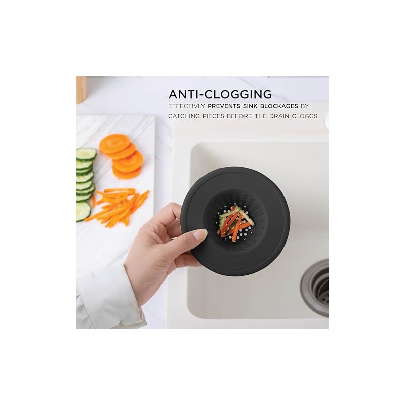 COOK WITH COLOR Kitchen Sink Strainer, Silicone, Flexible Sink Strainer,