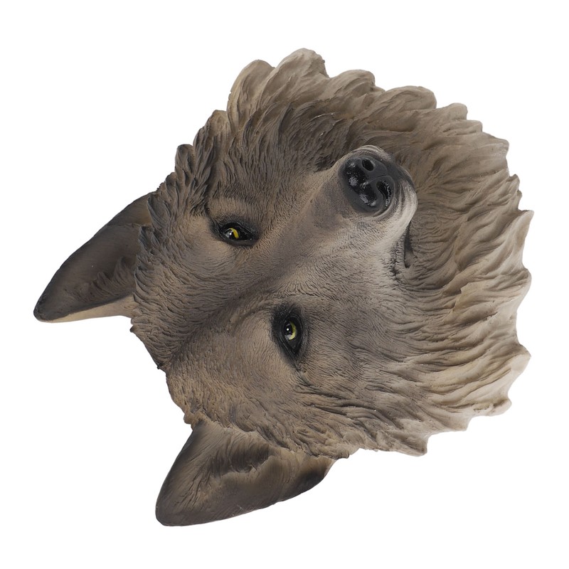3D Animal Head Statue Resin Wall Decor Realistic Wildlife Sculpture