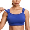 SYROKAN Front Adjustable Sports Bras for Women High Impact Wirefree