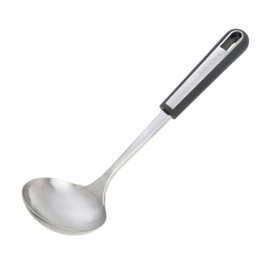 Wiltshire Aspire Soup Ladle, Stainless Steel, Stirring & Serving Soup Spoon, Cooking Spoon, Anti-Slip Soft Touch Handle, Grey & Silver, 31x8.7x7cm
